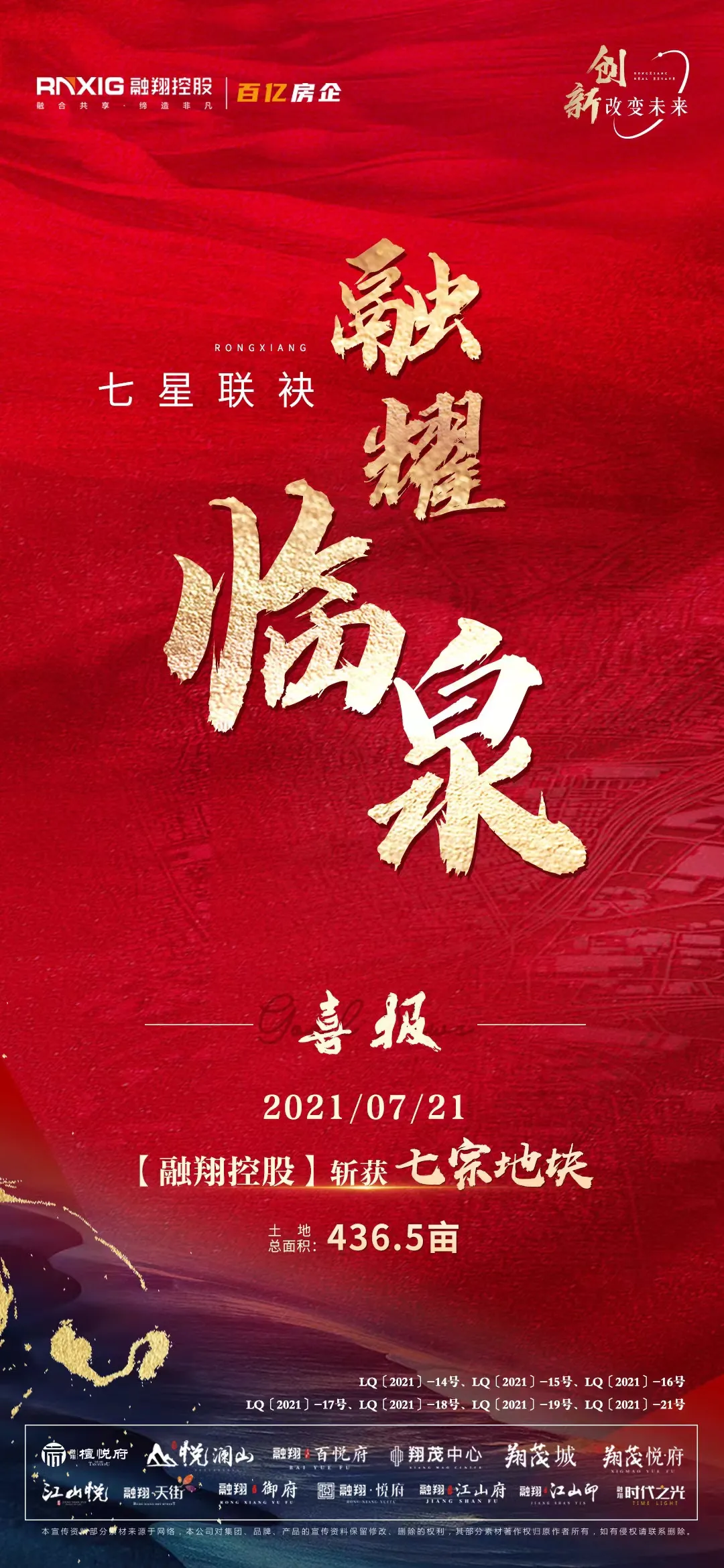 大手笔！融翔控股6.69亿拿下阜阳7宗连体地块